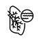 bronchitis disease line icon vector illustration