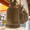 Bronse budda bells in Royal monastery Wat Chuai Mongkong, Pattaya, Thailand