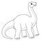 Brontosaurus Coloring Isolated Page for Kids