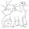 Brontosaurus Coloring Page for Kids