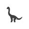 Brontosaurus dinosaur vector icon