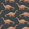 Brontosaurus seamless pattern