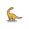 brontosaurus. Vector illustration decorative design