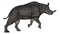 Brontotherium or megacerops dinosaur walking - 3D