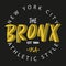 Bronx. New York. Athletic style apparel typography.