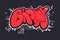 Bronx New York City graffiti style hand drawn lettering. Decorative vector text