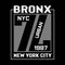 Bronx New York typography design tee