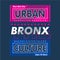 The bronx urban culture graphic t shirt vector illustration denim style vintage