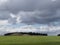 Bronze Age burial mounds aka barrows near Stonehenge, Wiltshire, England.