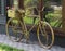 Bronze bike & flowerbed