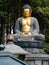 Bronze Buddha statue on the grounds of Minobusan Kuonji, the head temple of Nichiren school