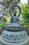 Bronze Buddha Statue in Japanese Garden