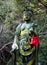 Bronze Buddhist statue on the grounds of Daihoji, temple number 44 of Shikoku