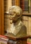 Bronze bust of Cardinal Federico Borromeo inside The Biblioteca Ambrosiana in Milan, Italy