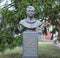 Bronze bust of the first cosmonaut Yuri Gagarin