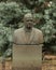 Bronze bust of Robert Samuel Kerr by artist Leonard McMurry in downtown Oklahoma City.