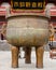 Bronze cauldron In Chongshen Buddhist monastery.
