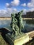 Bronze cherubim sculptures on the Versailles, France, palace grounds