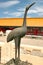 The bronze Chinese crane is a symbol of longevity in the Forbidden City. Beijing, China