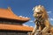 A bronze Chinese dragon statue in the Forbidden City. Beijing