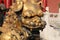 A bronze Chinese dragon statue in the Forbidden City. Beijing
