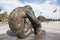 Bronze colossal statue in Cartagena, Spain