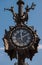 Bronze composition with the clock set at the beginning of Bauman street in Kazan