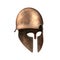 Bronze Corinthian Helmet On White Background. 3D Illusration, isolated