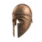 Bronze Corinthian Helmet On White Background. 3D Illusration, isolated