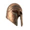 Bronze Corinthian Helmet On White Background. 3D Illusration, isolated