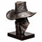 Bronze Cowboy Hat Statue Inspired By Janine Antoni And John Singer Sargent