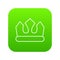 Bronze crown icon green vector