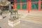 Bronze deer seen from the side in the Summer Palace