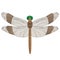 Bronze detailed vector dragonfly