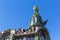 Bronze dome of Singer House on Nevsky Prospekt in Saint Petersburg