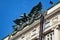 Bronze double-headed eagle on government building in Vienna.