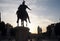 The bronze equestrian statue of Marco Aurelio Marcus Aurelius in Rome