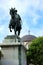 Bronze equestrian statue of Mehmet Ali and Orthodox church