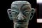 Bronze face mask statue with big eye of sanxingdui ruins