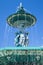 Bronze fountain on Rossio Square, Lisbon