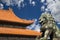 Bronze Guardian Lion Statue in the Forbidden City, Beijing, China