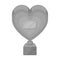 Bronze heart in the form of awards.The audience award for best film. Movie awards single icon in monochrome style vector