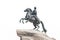 Bronze Horseman in Saint Petersburg, isolated on white background