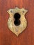 Bronze keyhole old wood door