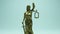 Bronze Lady Justice Statue Gold Judicial System Traditional Sculpture with Scales Front View