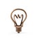 Bronze light bulb symbol