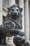 Bronze lion of the Congreso de los diputados. Spanish Parliament