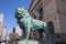 Bronze Lion Statue at the Art Institute of Chicago