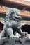 Bronze lion statue in the forbidden city