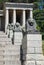 Bronze lions and steps, Cape Town, South Africa